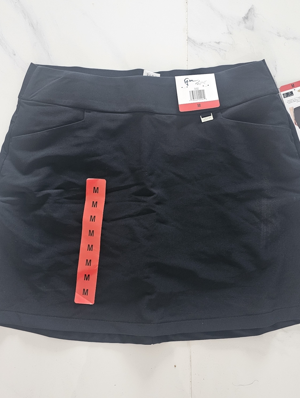 NWT Greg Norman Play Dry Collection Black Active Skort in Size M